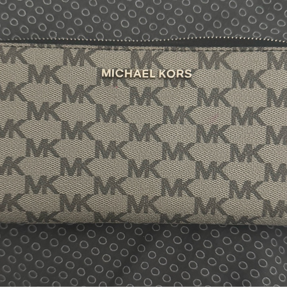 Michael Kors Black and Gray Monogram Women’s Wallet